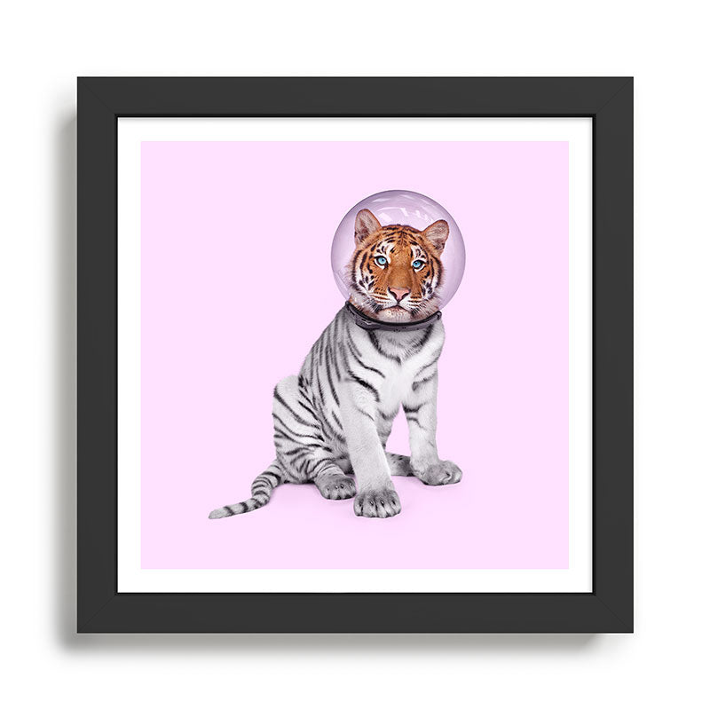 SPACE TIGER Framed Art Print Gallery Image 1
