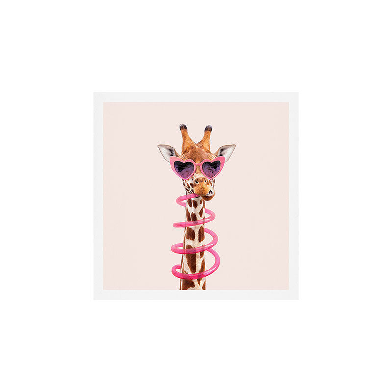 THIRSTY GIRAFFE Art Print Gallery Image 1