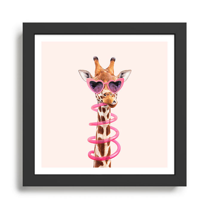 THIRSTY GIRAFFE Framed Art Print Gallery Image 1