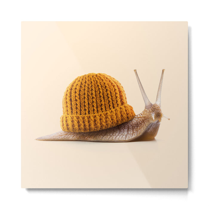 WINTER SNAIL Metal Print Gallery Image 1