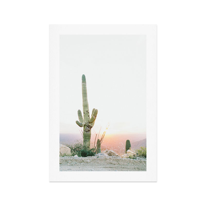 saguaro print, cactus print, botanical print, desert print, desert art, cactus wall art, arizona Art Print Gallery Image 1