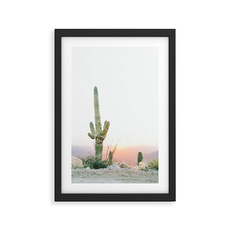 saguaro print, cactus print, botanical print, desert print, desert art, cactus wall art, arizona Framed Art Print Gallery Image 2