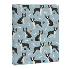 Boston Terrier Dogs Pattern Blue Canvas Print Gallery Image 8