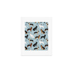 German Shepherd Dog Paws and Bones Pattern Art Print Gallery Image 1