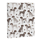 German Shorthaired Pointer Dog Paws and Bones White Canvas Print Gallery Image 8