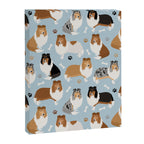 Rough Collie Dog Paws and Bones Pattern Canvas Print Gallery Image 8