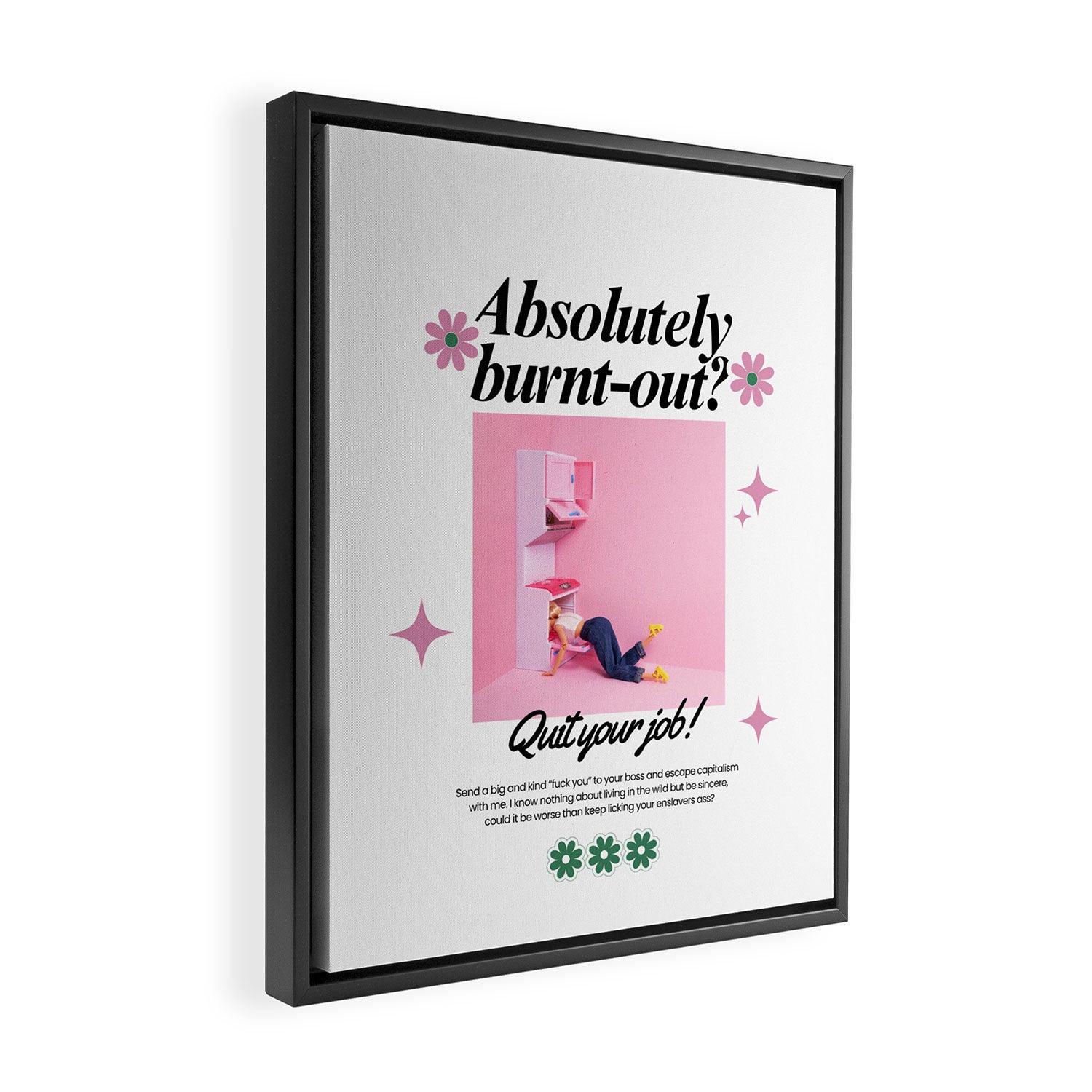 Absolutely burnt-out? Framed Canvas Print Gallery Image 2