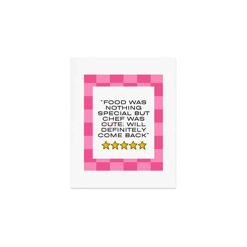 Cute chef_pink Art Print Gallery Image 1