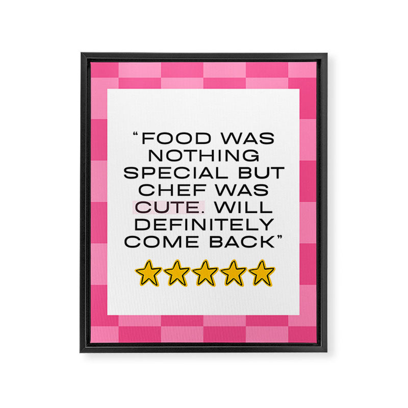 Cute chef_pink Framed Canvas Print Gallery Image 8