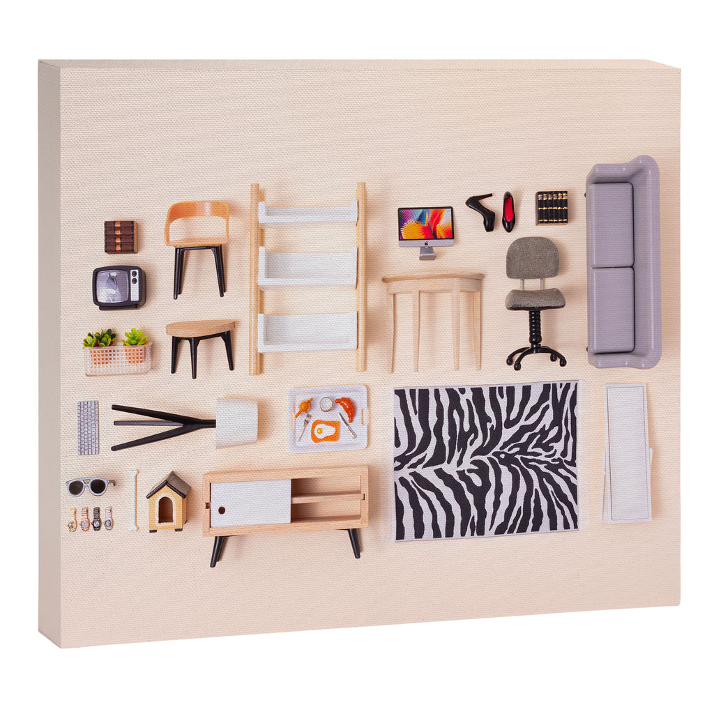 Dollhouse inventory / beige Canvas Print Gallery Image 8