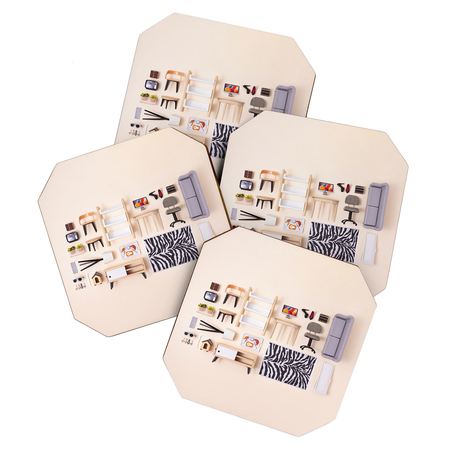 Dollhouse inventory / beige Coaster Gallery Image 1