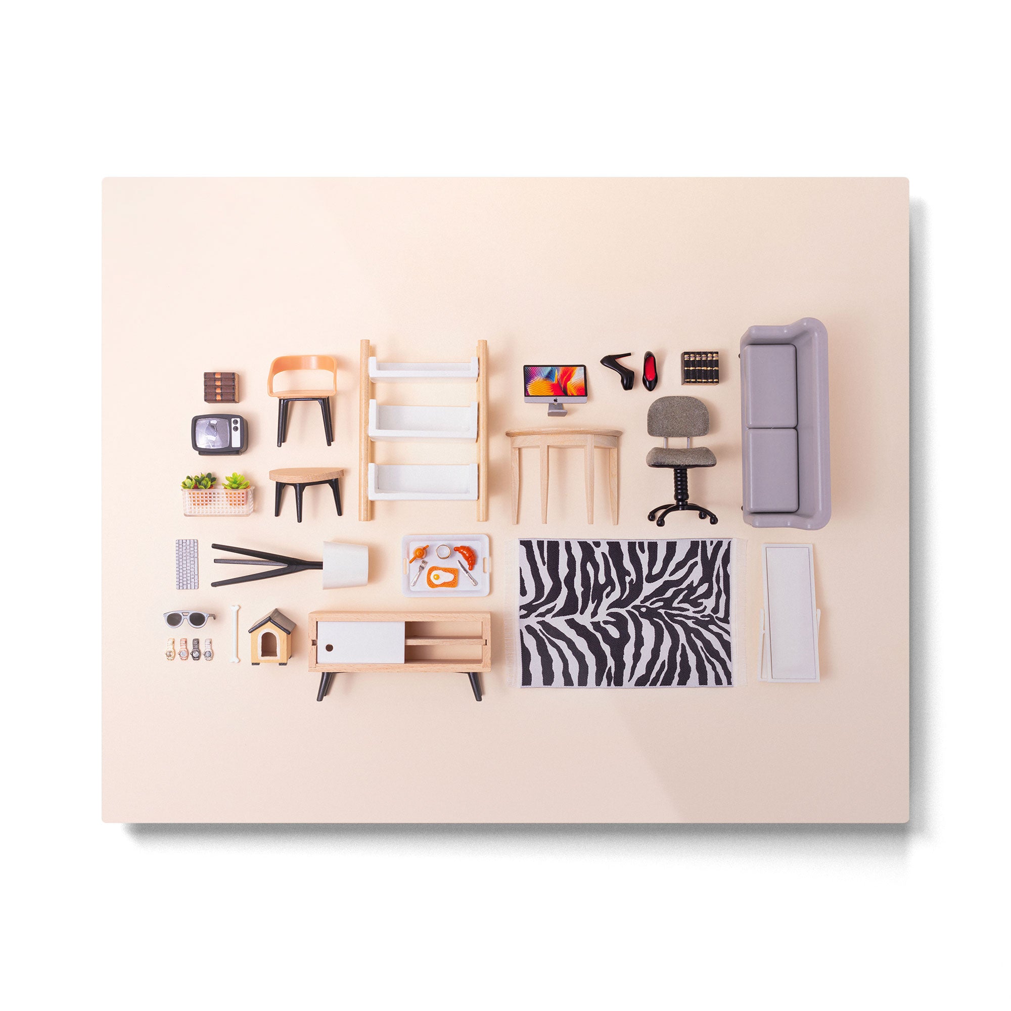 Dollhouse inventory / beige Metal Print Gallery Image 6