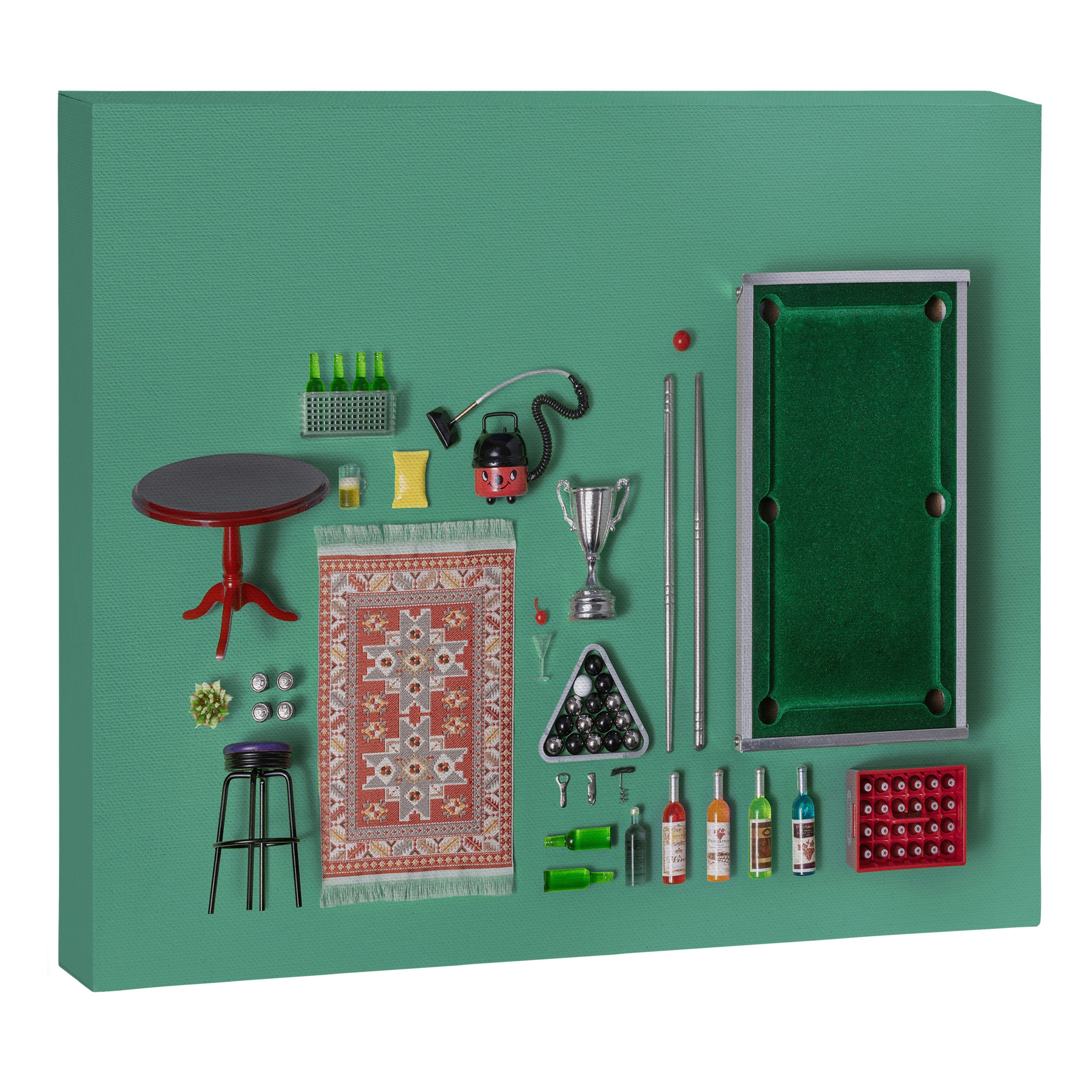 Dollhouse inventory / dark green Canvas Print Gallery Image 8
