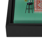 Dollhouse inventory / dark green Framed Canvas Print Gallery Image 3