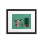 Dollhouse inventory / dark green Framed Art Print Gallery Image 4