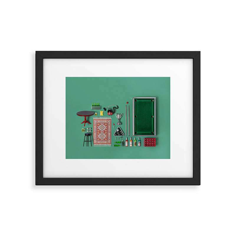 Dollhouse inventory / dark green Framed Art Print Gallery Image 6