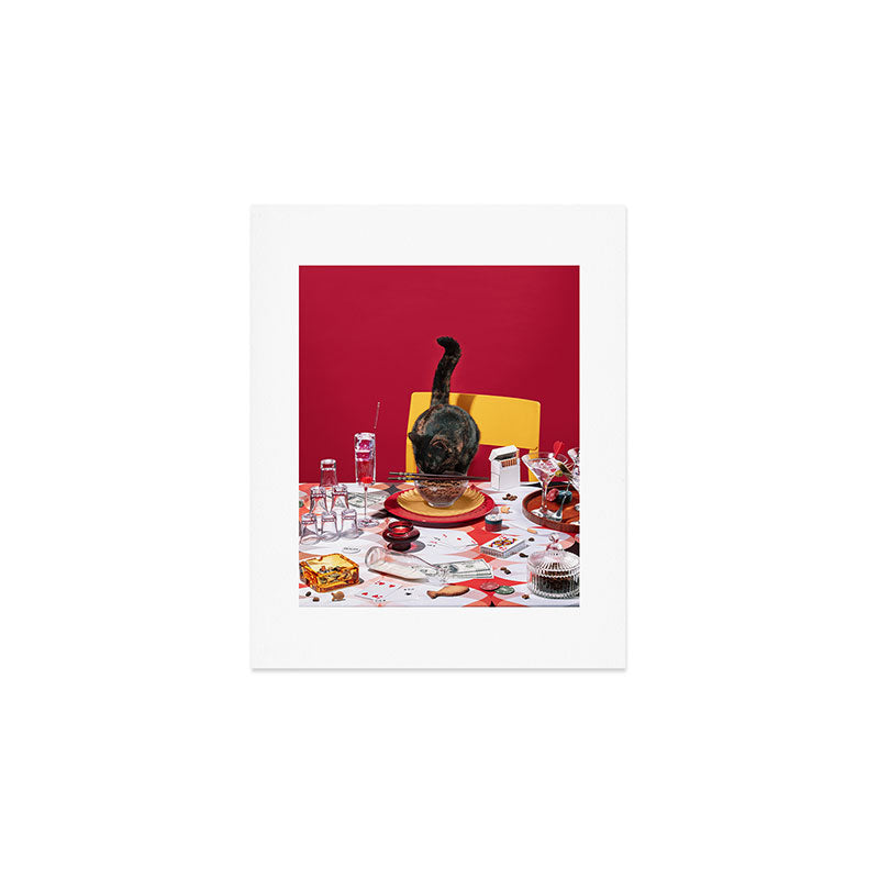 Feline Feast Art Print Gallery Image 1