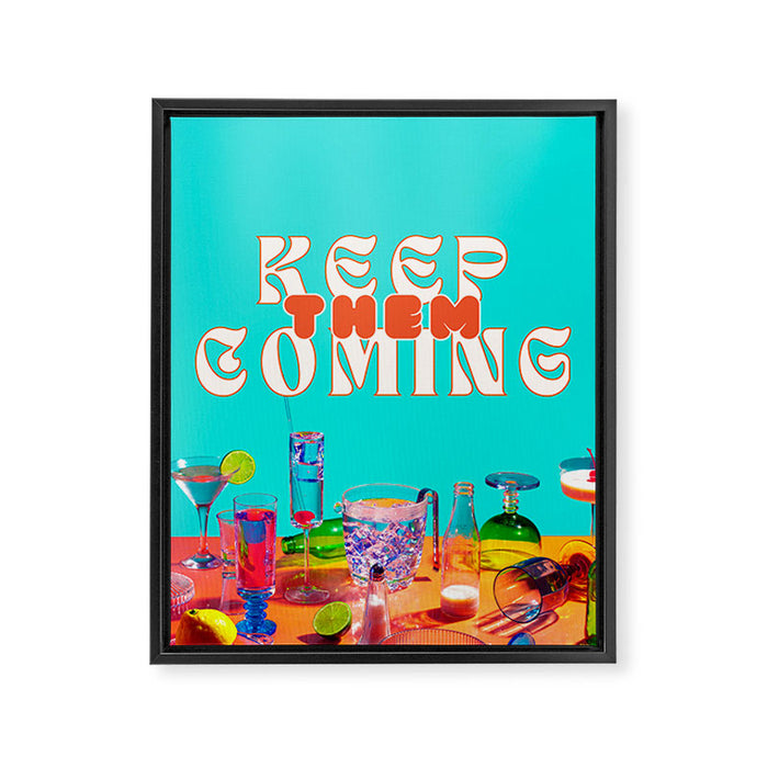 Open bar Framed Canvas Print Gallery Image 1