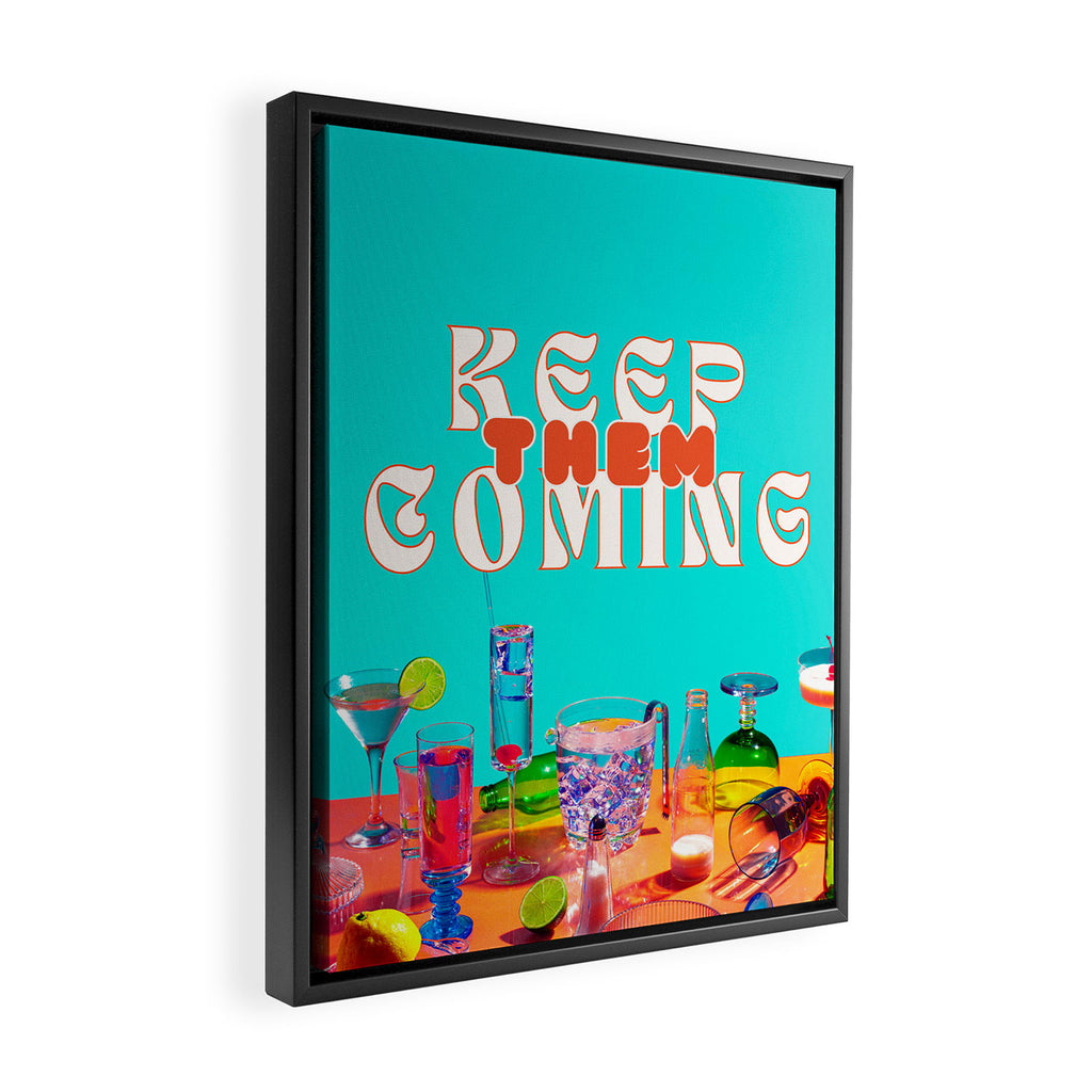 Open bar Framed Canvas Print Gallery Image 2