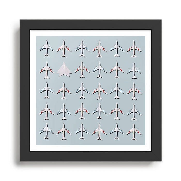 Paper plane Framed Art Print Gallery Image 1