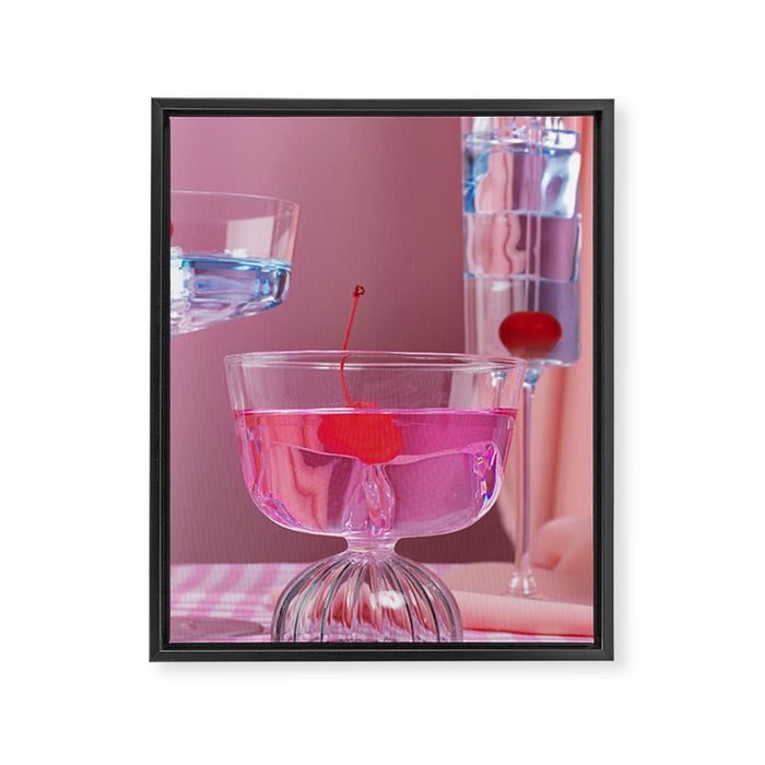 Pink party Framed Canvas Print Gallery Image 1
