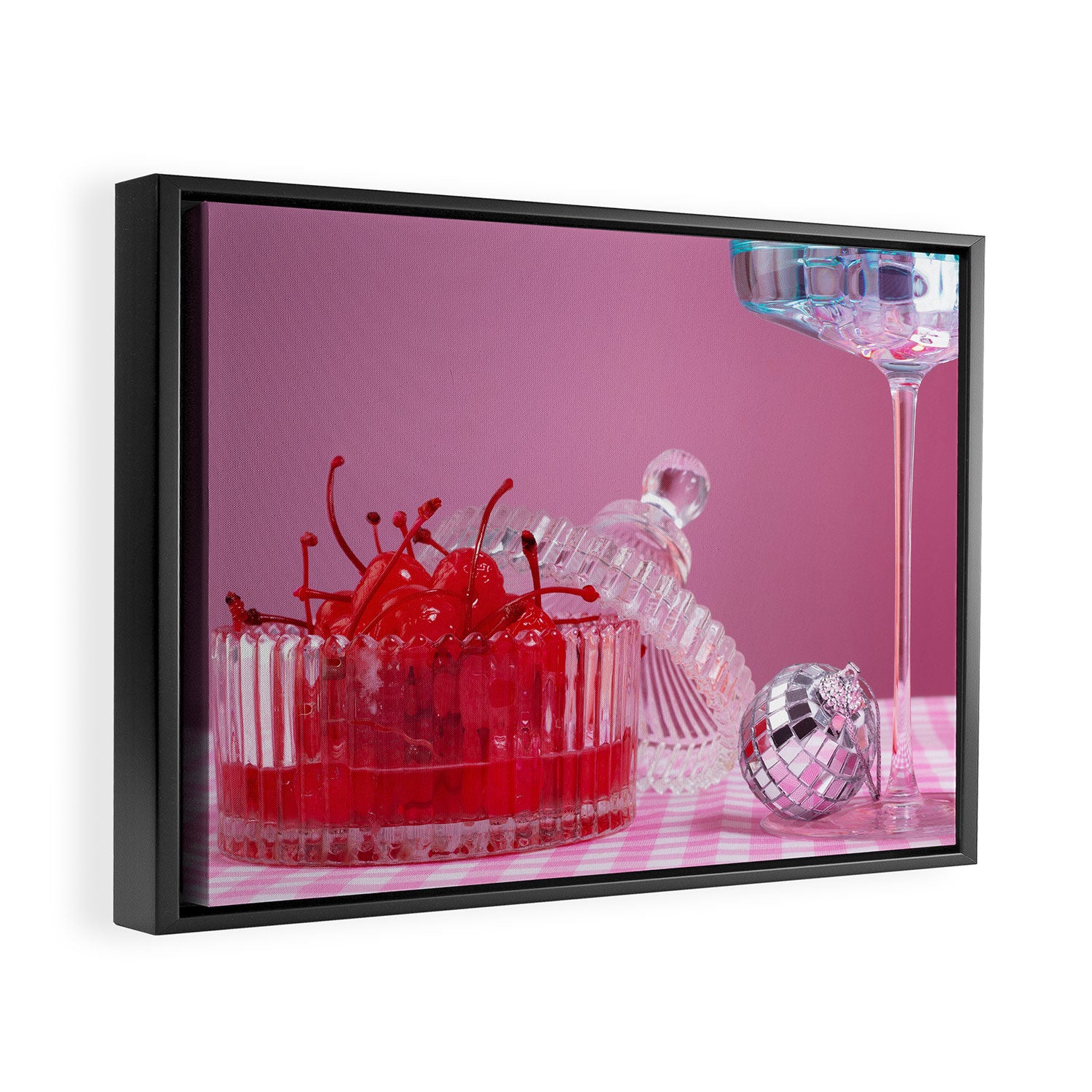 The cherries party Framed Canvas Print Gallery Image 2