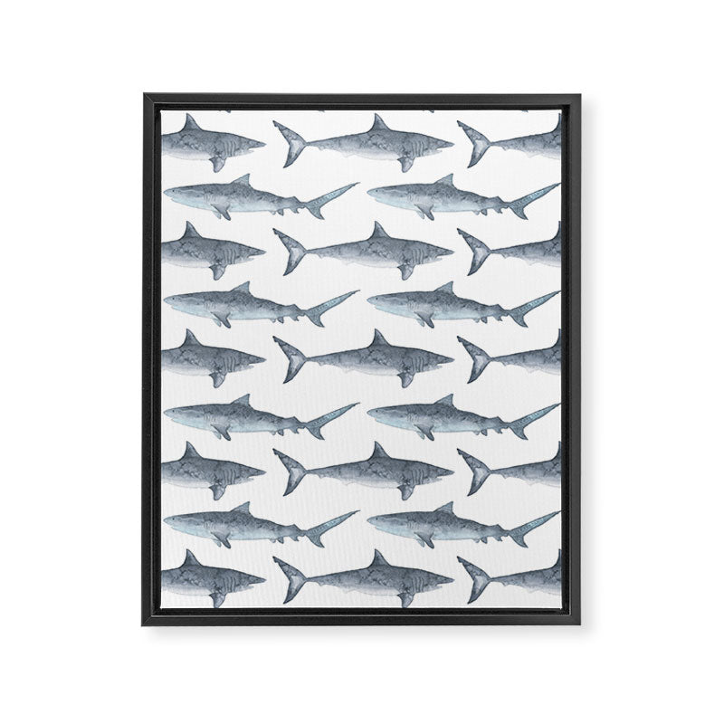 Sharks Framed Canvas Print Gallery Image 8