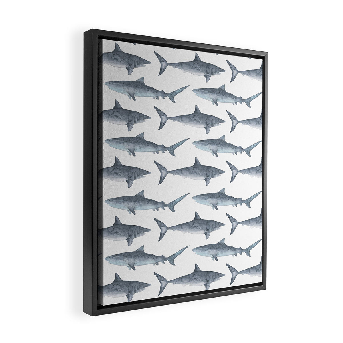 Sharks Framed Canvas Print Gallery Image 2