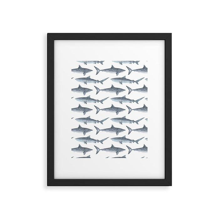 Sharks Framed Art Print Gallery Image 1