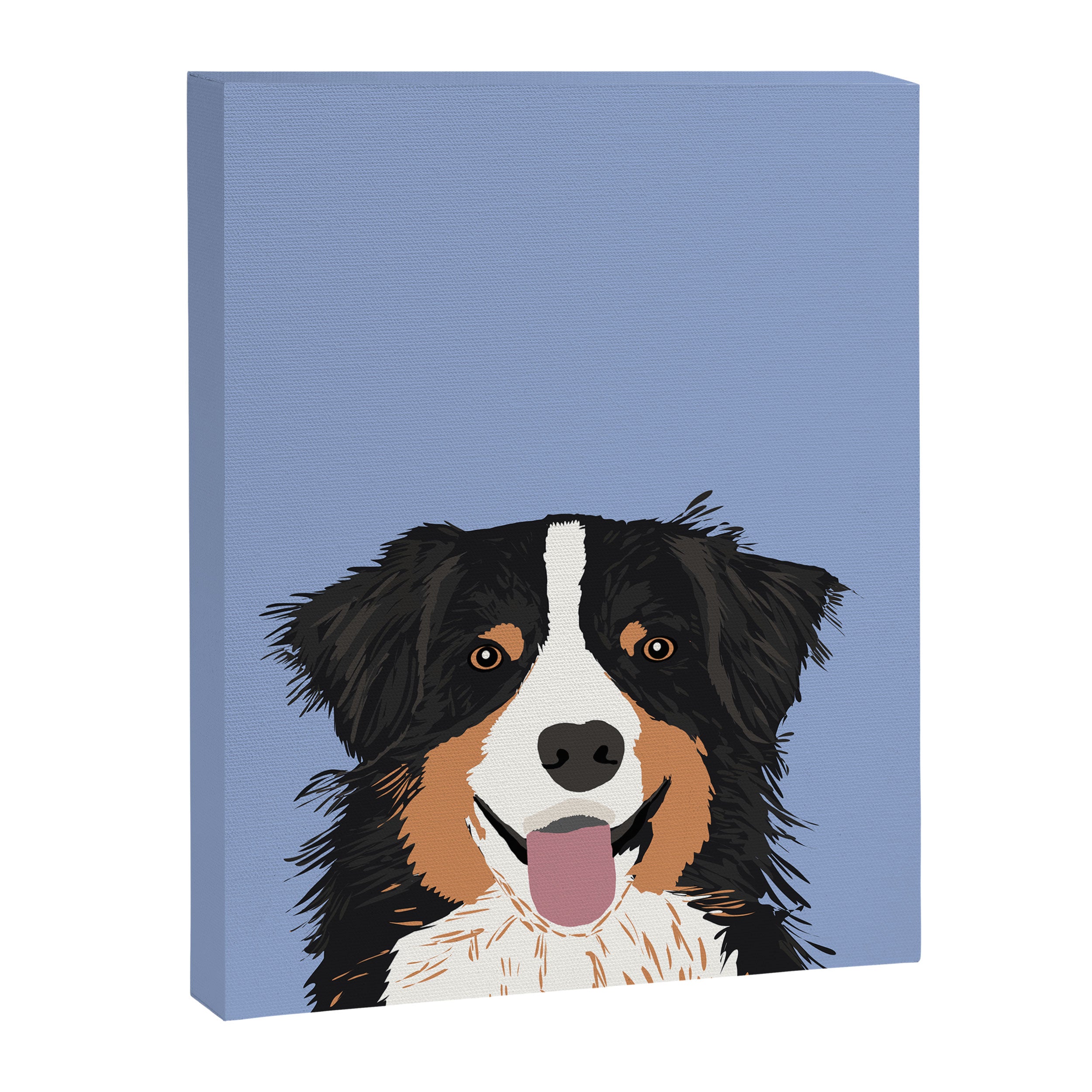 Australian Shepherd cute pastel aussie owner gifts must haves for dog person customized pet portrait Canvas Print Gallery Image 3
