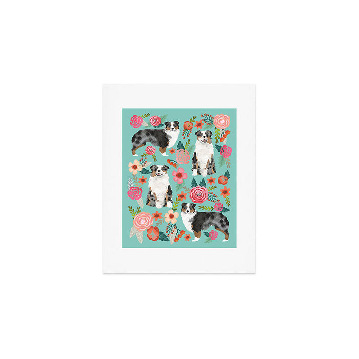 Australian Shepherd owners dog breed cute herding dogs aussie dogs animal pet portrait dog art Art Print Gallery Image 1