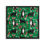 Bernese Mountain Dog christmas dog breed gifts mittens stockings presents candy canes Framed Canvas Print Gallery Image 3
