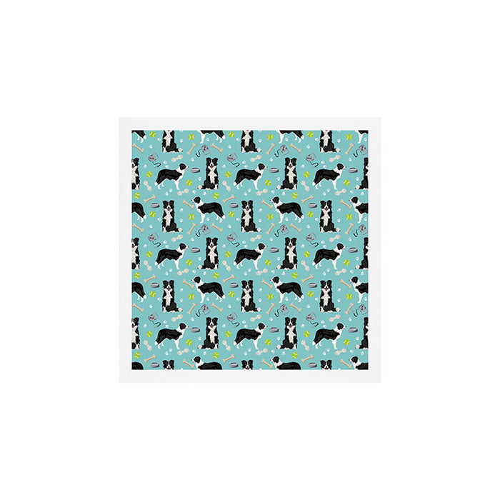 Border Collie tennis ball cute pet portrait by pet friendly dog patterns dog breed gifts Art Print Gallery Image 1