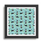Border Collie tennis ball cute pet portrait by pet friendly dog patterns dog breed gifts Framed Art Print Gallery Image 1