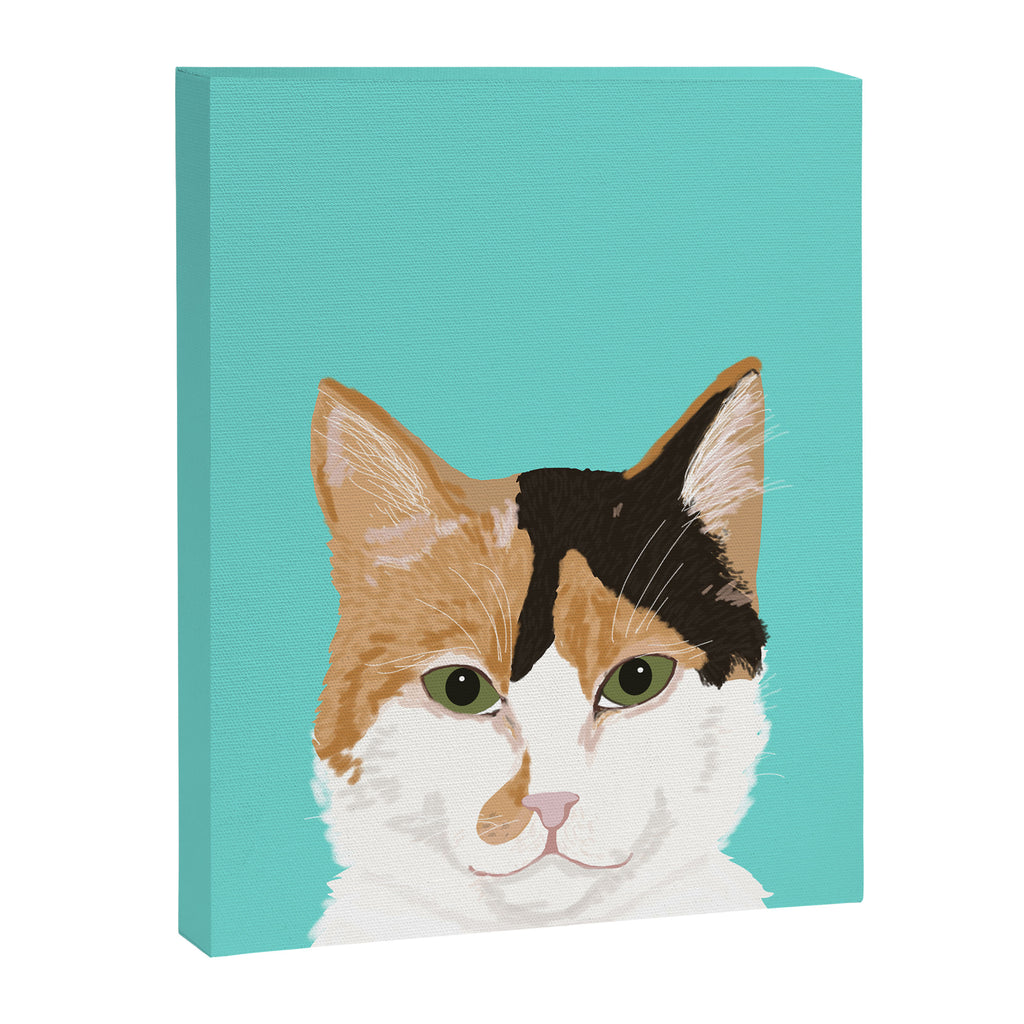 Calico Cat - Cute cat black, white, tan, orange tabby cat, cute kitten Canvas Print Gallery Image 6