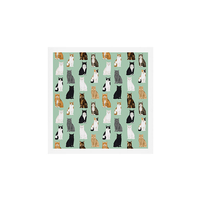Cat breeds pattern kitty kittens cats tabby siamese white tortoiseshell Art Print Gallery Image 1
