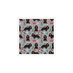 Cavalier King Charles Spaniel black and tan christmas dog gifts pet friendly Art Print Gallery Image 1
