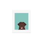 Chocolate Lab dog breed portrait pet art dog lover gifts labrador retriever Art Print Gallery Image 1