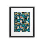 Corgi camping marshmallow roasting corgis outdoors nature dog lovers Framed Art Print Gallery Image 6