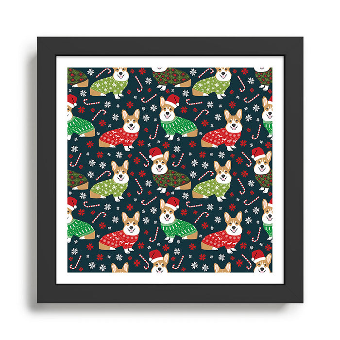 Corgi christmas sweater ugly sweater party with welsh corgis dog lovers dream christmas Framed Art Print Gallery Image 1
