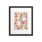 Corgi floral spring bloom flowers nature garden dog dog breeds corgis cute corgi puppies love  Framed Art Print Gallery Image 5