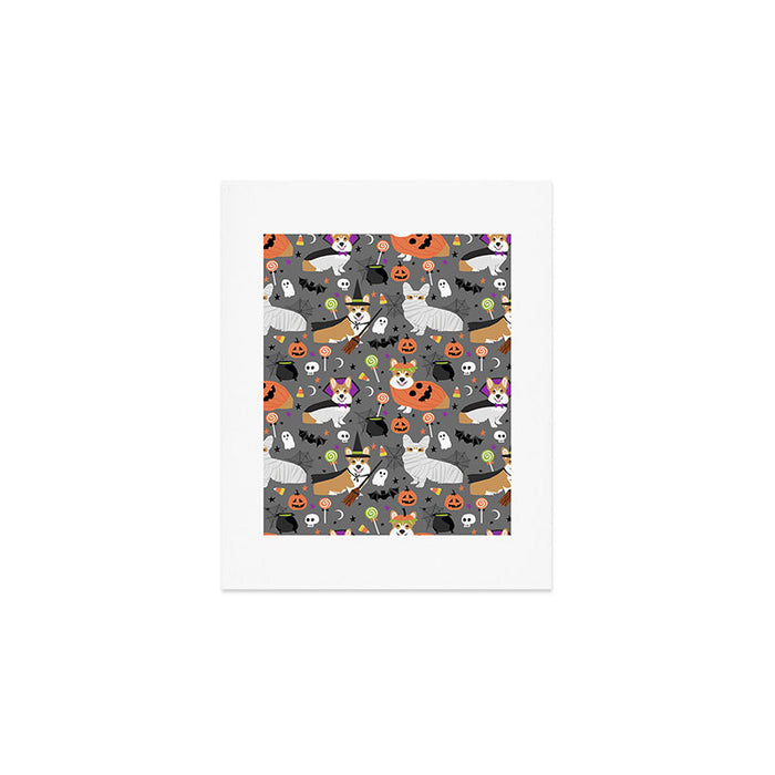 Corgi halloween costume ghost mummy vampire howl-o-ween dog gifts Art Print Gallery Image 1