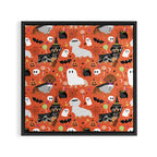 Dachshund dog breed halloween cute pattern doxie dachsie dog costumes Framed Canvas Print Gallery Image 3