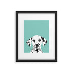 Dalmatian cute puppy dog black and white mint pastel gender neutral pet owner gifts love animals Framed Art Print Gallery Image 5