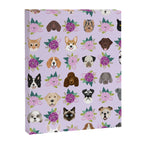 Dogs and cats pet friendly floral animal lover gifts dog breeds cat person Canvas Print Gallery Image 8