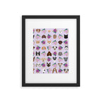 Dogs and cats pet friendly floral animal lover gifts dog breeds cat person Framed Art Print Gallery Image 6