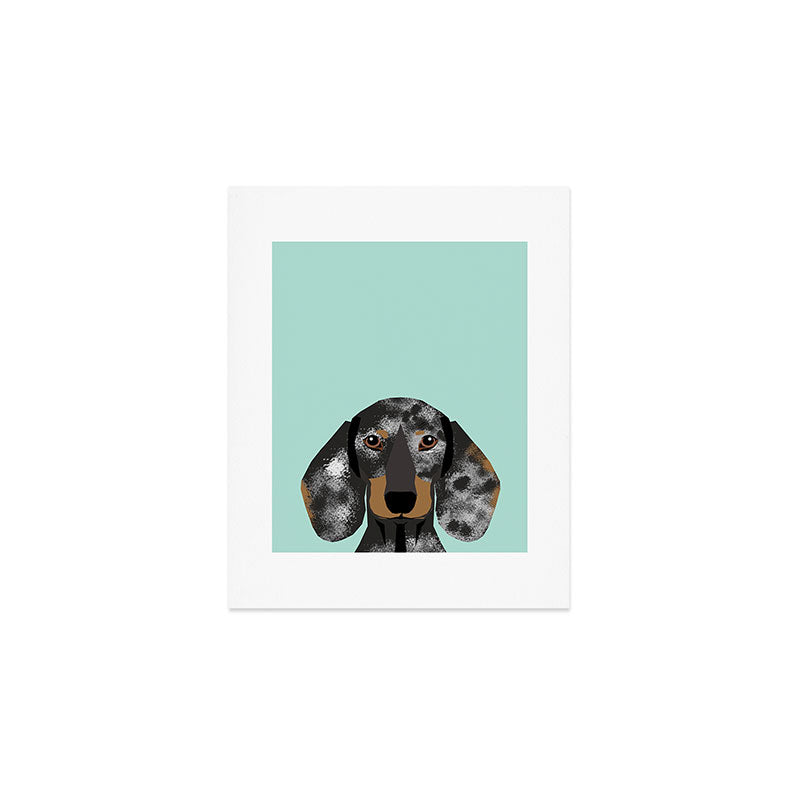 Doxie Dachshund merle dapple dog cute must have dog accessories dog gifts cute doxies dachshunds des Art Print Gallery Image 1