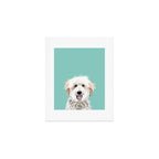 Golden Doodle pet portrait art print and dog gifts Art Print Gallery Image 1