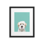 Golden Doodle pet portrait art print and dog gifts Framed Art Print Gallery Image 5