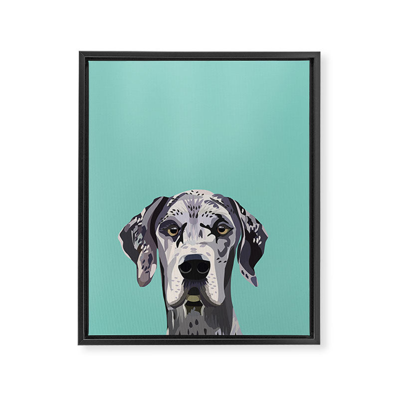 Great Dane pet portrait art print and dog gifts Framed Canvas Print Gallery Image 6